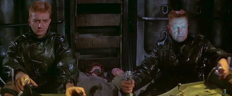 Francesca Annis, Kyle MacLachlan, Humberto Elizondo, and Ramón Menéndez in Dune (1984)