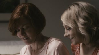 Actress Anna Moore filming 'Fighting Fish' from Director Annette Apitz with costar Haviland Morris.