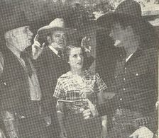 Richard Cramer, Jeanne Martel, Lafe McKee, and Tom Tyler in Santa Fe Bound (1936)
