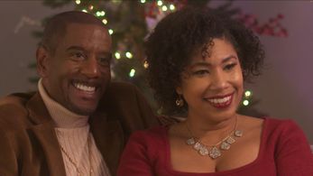 Production still from Our Christmas Love Story