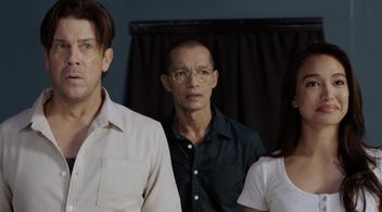 Arthur Acuña, Christian Kane, and Samantha Richelle in Almost Paradise (2020)