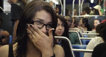 Nicholas Pinto, Francesca Pinto, Laidychen Carrasco, and Monica Pinto in The We and the I (2012)