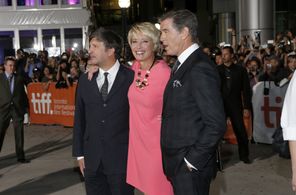 Pierce Brosnan, Emma Thompson, and Joel Hopkins at an event for The Love Punch (2013)
