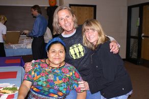 Rigoberta Menchu Tum, Ivan Suvanjieff and Dawn Engle in Guatemala while shooting 