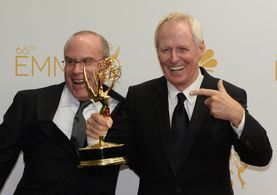 Jonathan Littman and Bertram van Munster at an event for The 66th Primetime Emmy Awards (2014)
