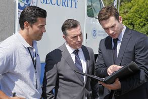 Steve Bacic, Paul McGillion, and Barry Sloane in The Whispers (2015)