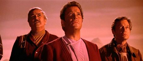 William Shatner, James Doohan, and DeForest Kelley in Star Trek III: The Search for Spock (1984)