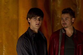 Landon Liboiron and Kristian Hodko in The Howling Reborn (2011)