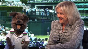 Sue Barker and Hacker T. Dog in Wimbledon (1937)