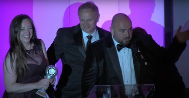 Giving an acceptance speech at the 2021 National Film Awards, UK