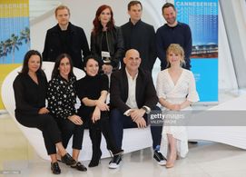 British actor Marc Warren, French actress Audrey Fleurot, US actor Michael C. Hall and producer Danny Brocklehurst FRONT