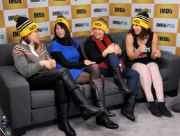 Illeana Douglas, Joey Soloway, Jessie Kahnweiler, and Rebecca Odes at an event for The IMDb Studio at Sundance (2015)