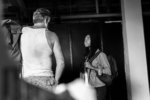 Nick Young and Alexandra Slade in Friend of the World (2020)