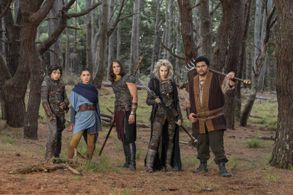 Josh Thomson, Luciane Buchanan, Chai Hansen, Emilie Cocquerel, and Atticus Iti in The New Legends of Monkey (2018)