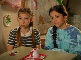 Jenna Ortega and LuLu Lambros in Stuck in the Middle (2016)