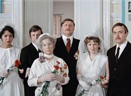 Viktor Bortsov, Nikolay Malikov, and Inna Ulyanova in Pokrov Gates (1983)