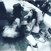 Sarah Carter, Ciera Danielle and Erin Hammond behind the scenes for ‘ His Wake’