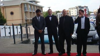 TO UNWILL A HEART PREMIERE: Badal Chand, Leo Rand, Rami Hilmi and Simon J. Humphris.