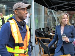 On the set of Covert Affairs: Hello Stranger with Piper Perabo (2012)