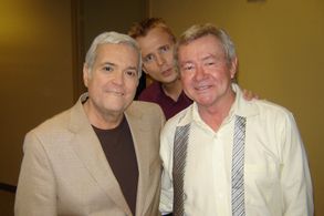 The late Jeff Mackay and me on set of 