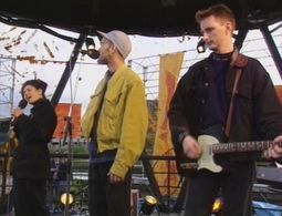 Michael Stipe, Billy Bragg, and Natalie Merchant in Time Capsule (1990)