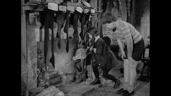 Lisa Loring and Ken Weatherwax in The Addams Family (1964)