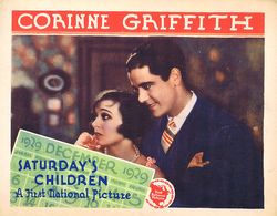 Corinne Griffith and Grant Withers in Saturday's Children (1929)