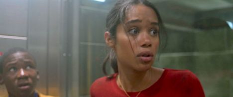 Laura Harrier and Abraham Attah in Spider-Man: Homecoming (2017)