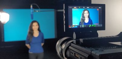 Brenda Mejia host on set Hollywood Ca.