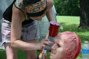 Prop head being made for Science Team.