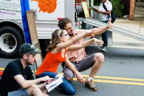 Behind the scenes on The Last of the Manson Girls with Director, Lonnie Martin and AD, Matthew Lucas.