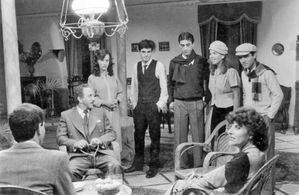 Tikva Dayan, Makram Khoury, Amos Lavi, David Menachem, Anat Mendelssohn, and Lilith Nagar in Michel Ezra Safra and Sons 