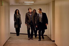 Jennifer Beals, Nathan Fillion, Stana Katic, and Jade Carter in Castle (2009)