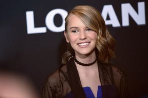Hannah Westerfield at red carpet premiere of Logan in New York in February 2017