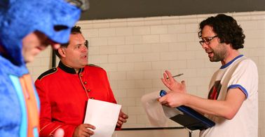 Steven Calcote directing Aaron Douglas (