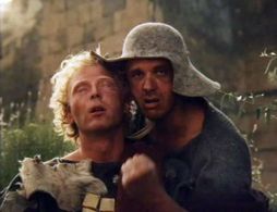 Yuriy Kazyuchits and Evgeniy Steblov in Komediya o Lisistrate (1989)