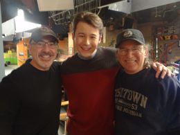 With Judd Pillot and Joel Zwick on the set of I Didn't Do It