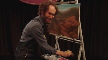 Mark Ashworth as 'Norm Roberts' in Shudder TV's 'Creepshow' - 'Public Television Of The Undead.'