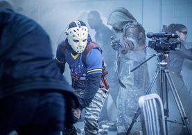 Joe Dinicol, Rick Gonzalez, Madison McLaughlin, and Echo Kellum in Arrow (2012)