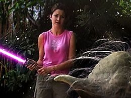 Greg Manion and Amy Earhart in Pink Five Strikes Back (2004)