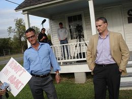 On the set of the film A Federal case Actors: Tom Combs,Lance Stodghill