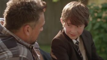 Spencer Drever and Aleks Paunovic in a scene from 'Eve of Destruction', a two-part miniseries that premiered on Reelz Ch