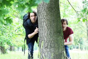 Jaroslav Plesl and Václav Neuzil in The End of Dejvice Theatre (2019)