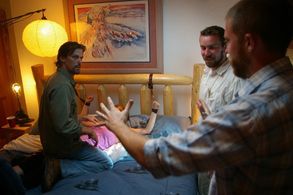 On the set of The Lodge, 2006.