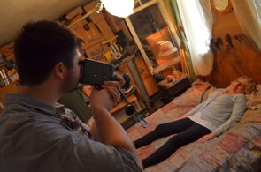 Directing on the set of Hide and Go Seek