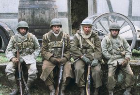 Sami Bouajila, Jamel Debbouze, Samy Naceri, and Roschdy Zem in Days of Glory (2006)