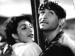Nargis and Raj Kapoor in Awaara (1951)