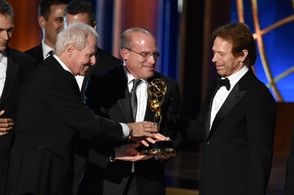 Jerry Bruckheimer, Jonathan Littman, and Bertram van Munster at an event for The 66th Primetime Emmy Awards (2014)