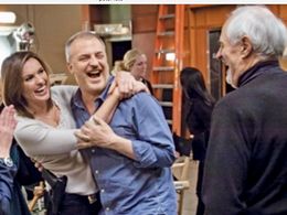 On set with Marisa Hargitay and Ted Kotcheff