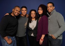 Producer Ron Simons, Gun Hill Road stars Esai Morales, Judy Reyes, Harmony Santana and director Rashaad Ernesto Green. S